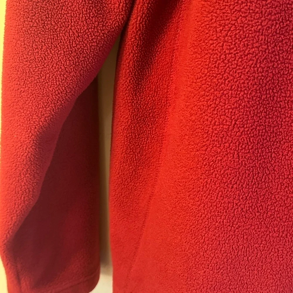 The North Face Classic Cozy Red Fleece 1/2 Zip Pullover Sz L